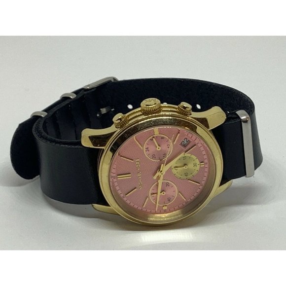 Michael Kors MK6161 Women's Black Leather Analog P - Picture 5 of 11